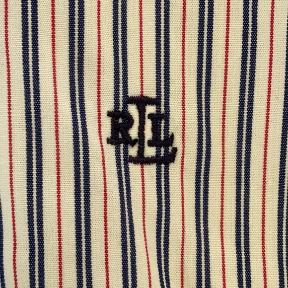 Lauren Ralph Lauren woman’s M pin stripped button down shirt NWOT - Picture 4 of 4
